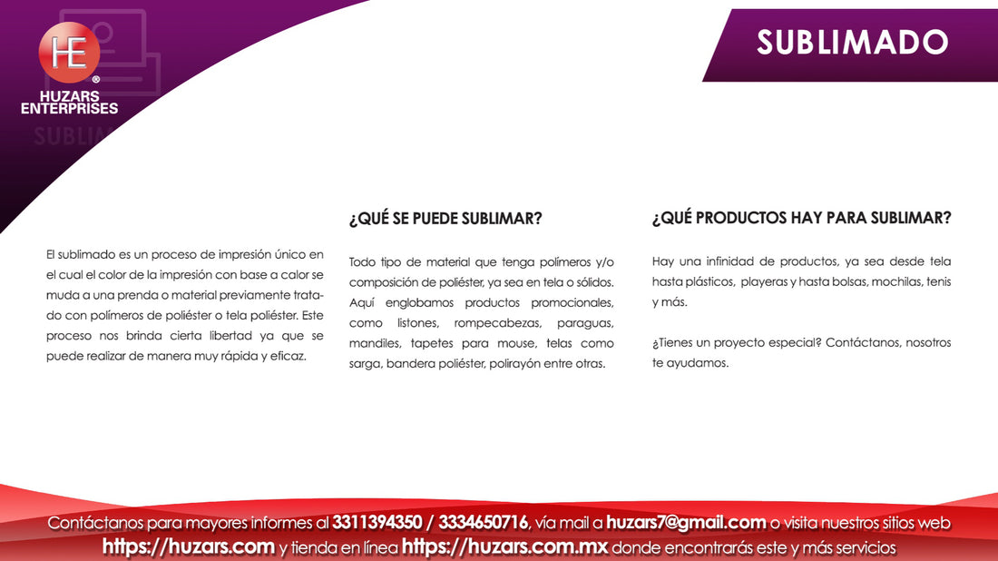 4. Servicios y productos de impresión en Sublimado