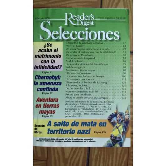 Revista Selecciones Readers Digest Julio 1995