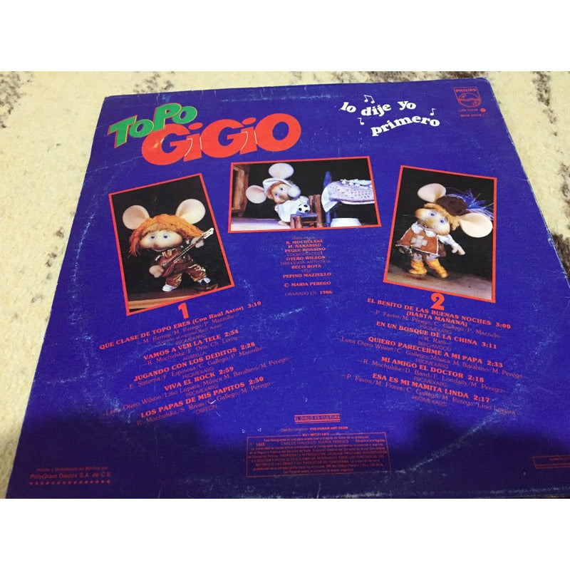 Topo Gigio Lo Dije Yo Primero Lps Acetato