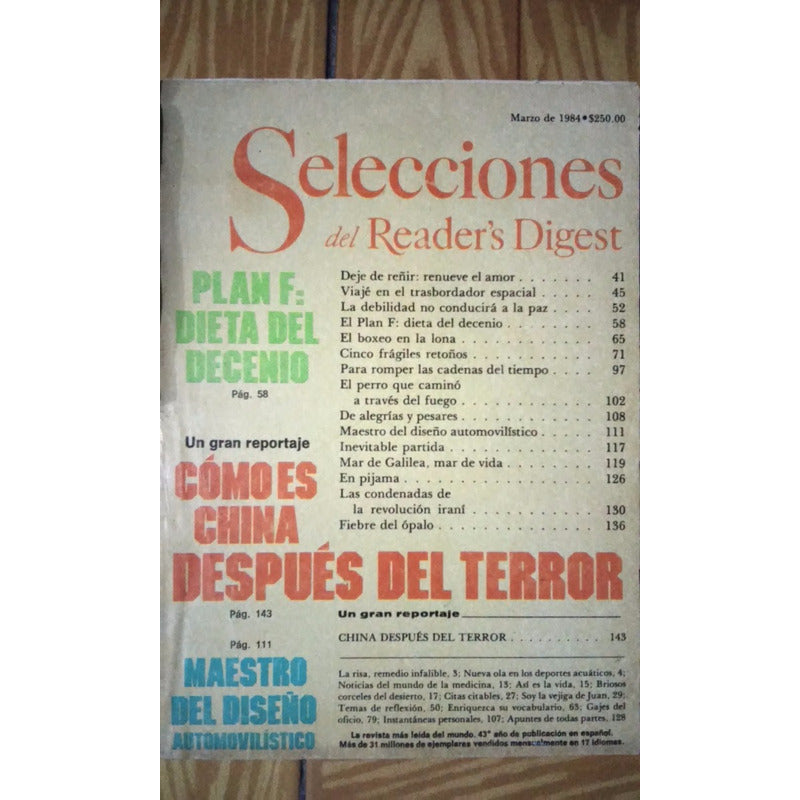 Revista Selecciones Readers Digest Marzo 1984