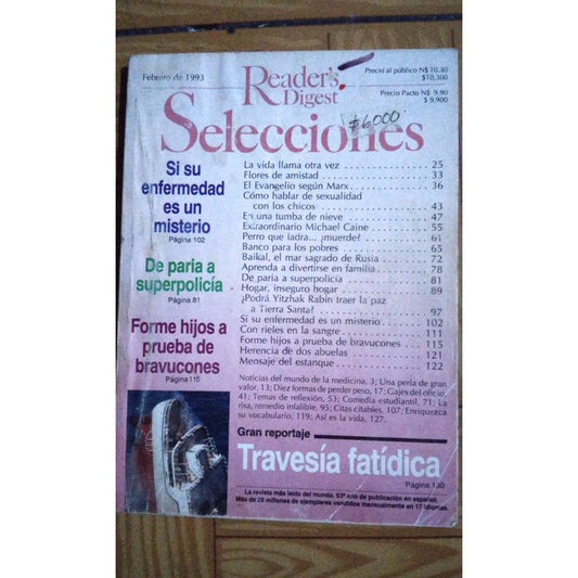 Revista Selecciones Readers Digest Febrero 1993