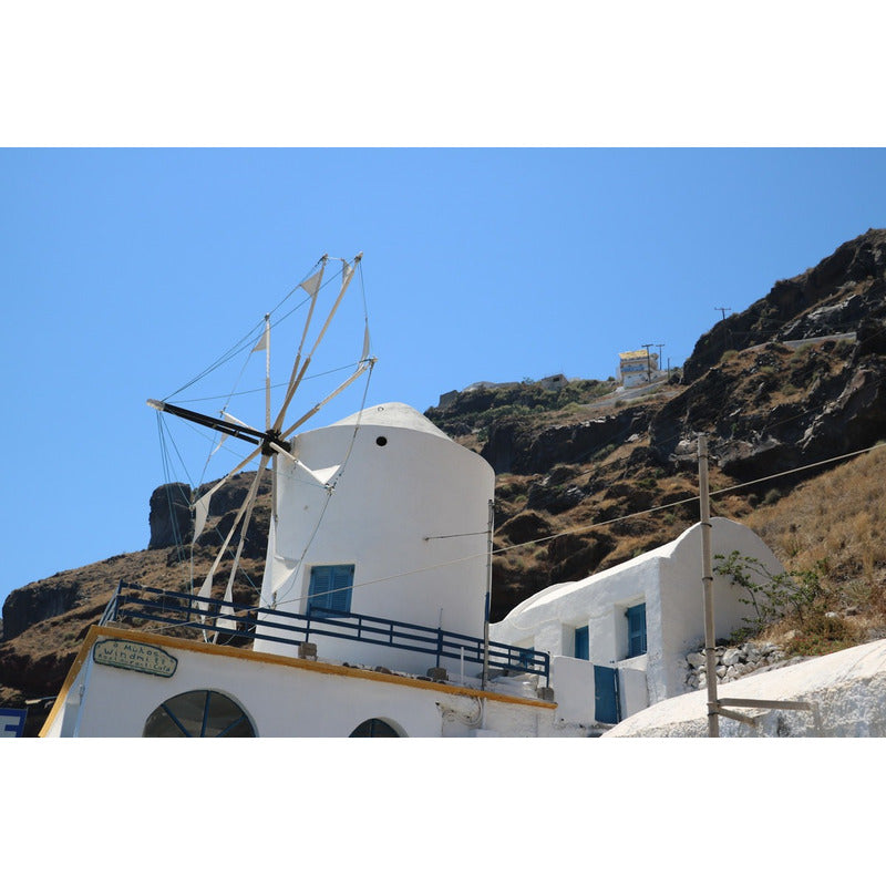 Windmill-santorini-greece Fotografia