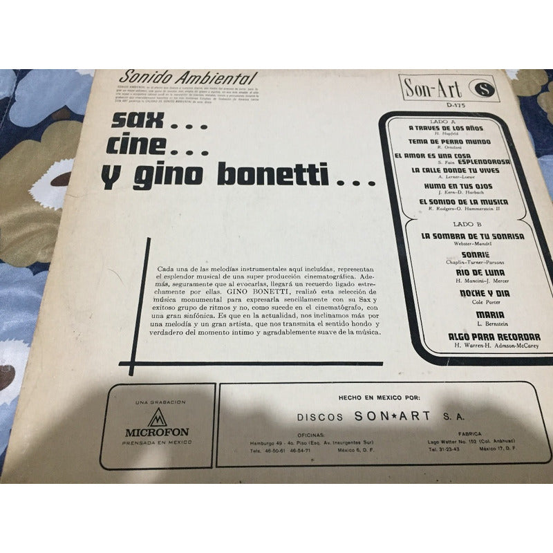 Lps Sax Cine Y Gino Bonetti