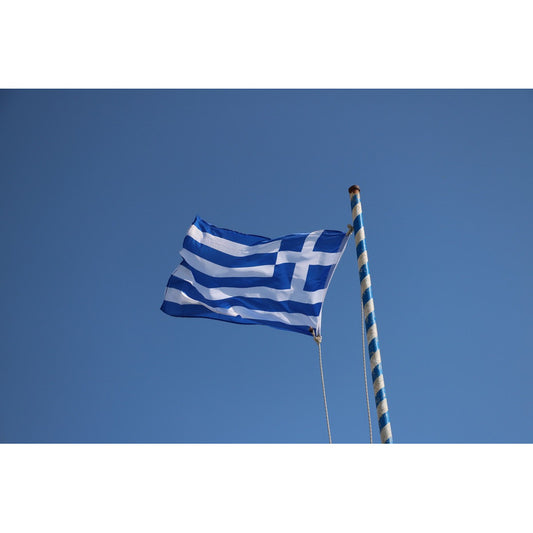 Greece-flag-santorini-greece Fotografia