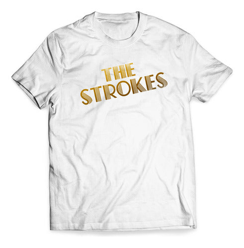 Playera Con Estampado De Alta Durabilidad Strokes Letras