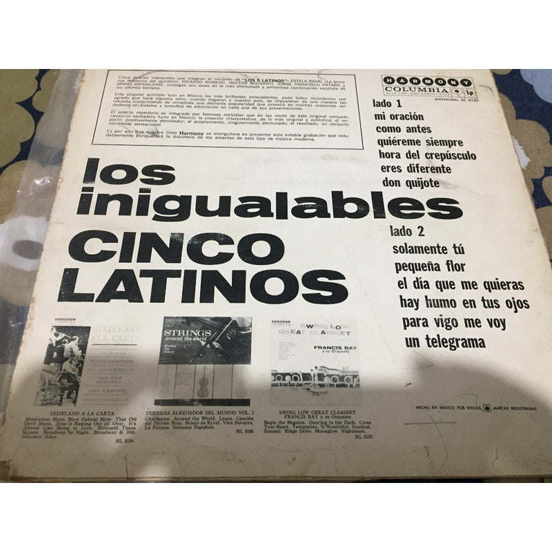 Lps Acetato Los Inigualables Cinco Latinos