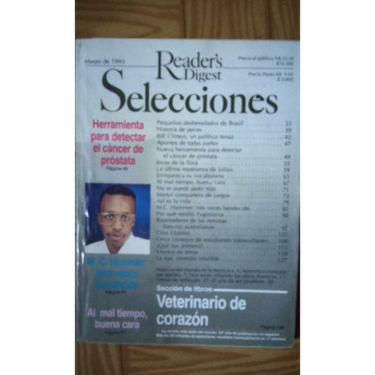 Revista Selecciones Readers Digest Marzo 1993