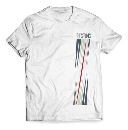 Playera Con Estampado De Alta Durabilidad Strokes Líneas